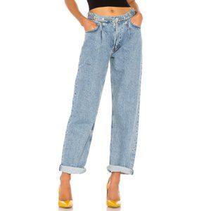 Agolde Baggy Pleated Mid-Rise Jeans